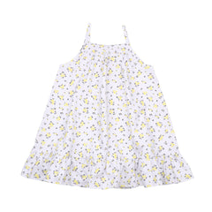 Yellow Flowers-Strap Dress