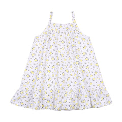 Yellow Flowers-Strap Dress