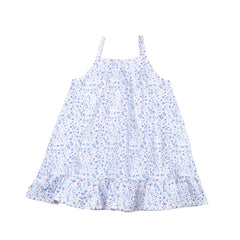 Blue Flowers-Strap Dress