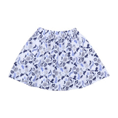 Blue Birds and Flowers-Skirt