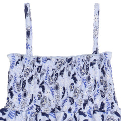 Blue Birds and Flowers-Strap Dress