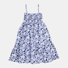 Blue Birds and Flowers-Strap Dress