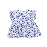 Blue Birds and Flowers-Blouse