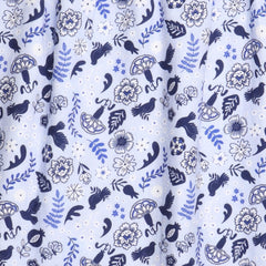 Blue Birds and Flowers-Blouse
