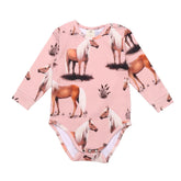 Long-sleeved bodysuit made of cotton (organic)