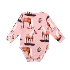 Long-sleeved bodysuit made of cotton (organic)