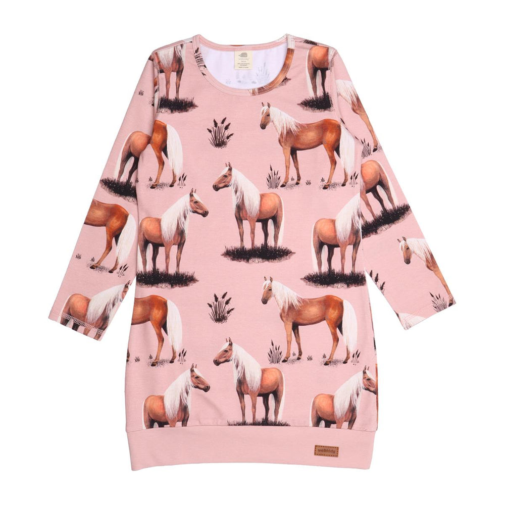 Langarm Kleid aus Baumwolle (Bio)