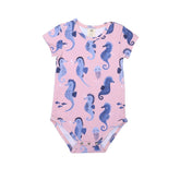 Short-sleeved bodysuit made of cotton (organic)