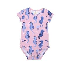 Short-sleeved bodysuit made of cotton (organic)