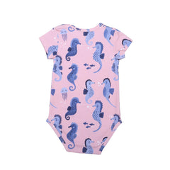 Short-sleeved bodysuit made of cotton (organic)