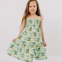 Citrus Bloom-Strap Dress