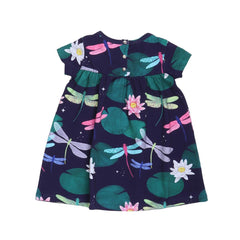 Short-sleeved dress made of cotton (organic)