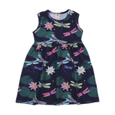 Short-sleeved dress made of cotton (organic)