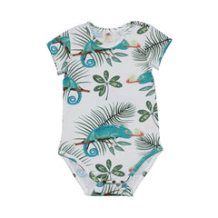 Short-sleeved bodysuit made of cotton (organic)