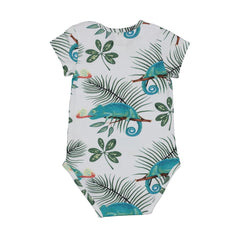 Short-sleeved bodysuit made of cotton (organic)