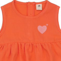 Coral Bloom-Sleeveless Dress