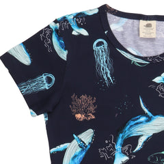 The Dancing Whales-Flared Dress