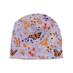 Flowers and Butterflies-Beanie