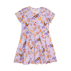 Flowers and Butterflies-Flared Dress