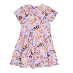 Flowers and Butterflies-Flared Dress