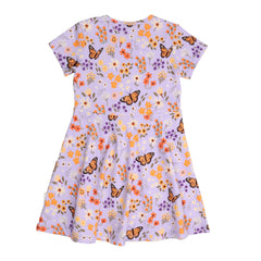 Flowers and Butterflies-Flared Dress