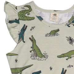 Funny Crocodiles-Ruffle Dress