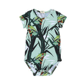 Short-sleeved bodysuit made of cotton (organic)