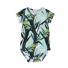 Short-sleeved bodysuit made of cotton (organic)