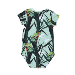 Short-sleeved bodysuit made of cotton (organic)