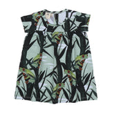 Short-sleeved dress made of cotton (organic)