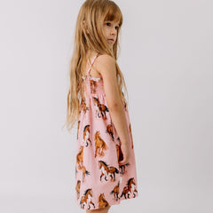 Graceful Horses-Sleeveless Dress