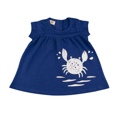 Short-sleeved dress made of cotton (organic)