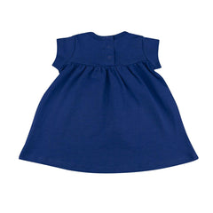 Short-sleeved dress made of cotton (organic)