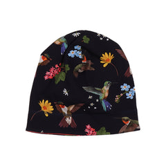 Hummingbirds Around Flowers-Beanie