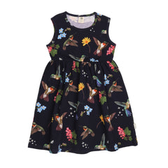 Hummingbirds Around Flowers-Dress