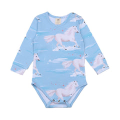 Long-sleeved bodysuit made of cotton (organic)