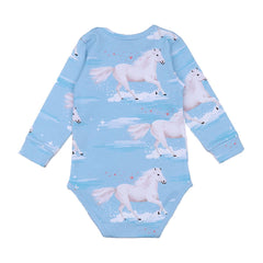 Long-sleeved bodysuit made of cotton (organic)