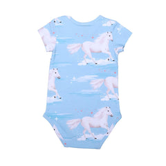 Short-sleeved bodysuit made of cotton (organic)