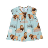 Short-sleeved dress made of cotton (organic)