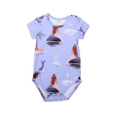 Short-sleeved bodysuit made of cotton (organic)