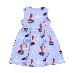 Short-sleeved dress made of cotton (organic)