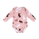 Long-sleeved bodysuit made of cotton (organic)