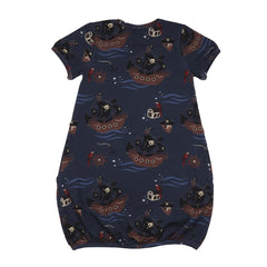 Short-sleeved dress made of cotton (organic)