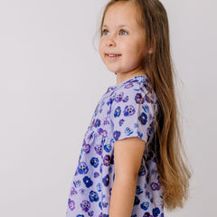 Purple Violas-Dress