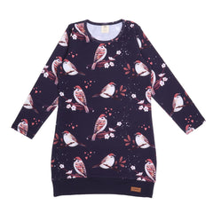 Long-sleeved dress made of cotton (organic)