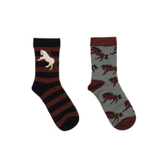 2 pairs of organic cotton socks with dinosaur motif – sustainable, comfortable and breathable