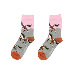 Organic cotton socks with horse pattern – sustainable, comfortable and skin-friendly