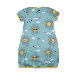 Kurzarm Kleid aus Baumwolle (Bio)