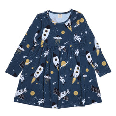 Langarm Kleid aus Baumwolle (Bio)