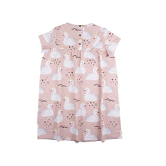 Kurzarm Kleid aus Baumwolle (Bio)